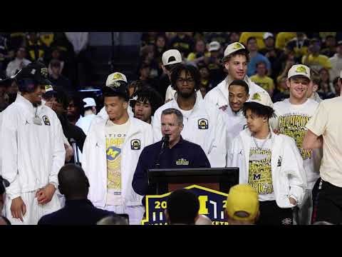Dusty May's speech at Michigan's championship ceremony