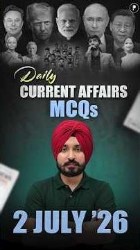 Daily Current Affairs MCQ | Current Affairs Today I 2 July 2026 #parchamclasses