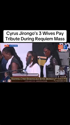 Cyrus Jirongo's Wives Pay Tribute at Requiem Mass
