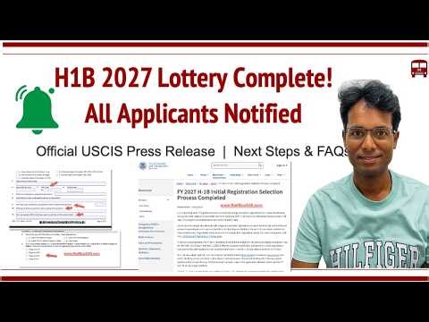 USCIS Official: H1B 2027 Lottery Results Notifications Completed. Next Steps? Second Round? FAQs