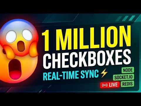 🔴 Live: 1 Million Checkboxes 😱 Real-Time Sync with Node.js, Socket.io & Redis #livecoding