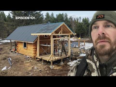 Cabin Addition: Master Bedroom, Bathroom |EP101| Log Cabin Build on Off-Grid Homestead