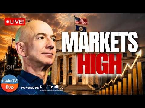 BIG TECH DRIVES GAINS 🚀 $AMZN $META Lift Markets | Stock Market Live