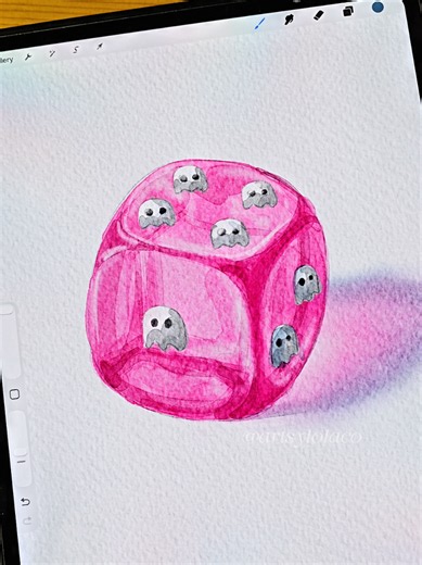 Simple Dice 🎲 Used: Realistic Watercolor Edition Brushset by Artsy Lola Co. #procreate #procreatebrushes #watercolor #dice