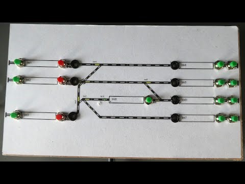 Treindienstleider spelen met Rocrail-WIO, een bedienpaneel en handmatige rijwegen