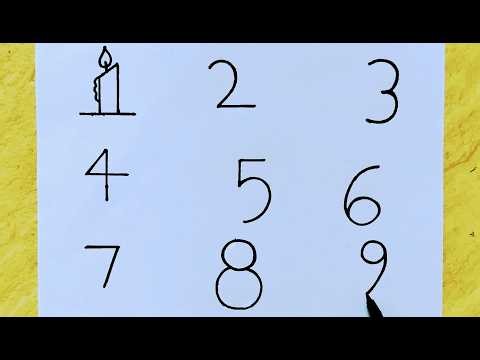 How to draw pictures from number 1 to 10 easy step by step // Easy Number drawing // #mamarts