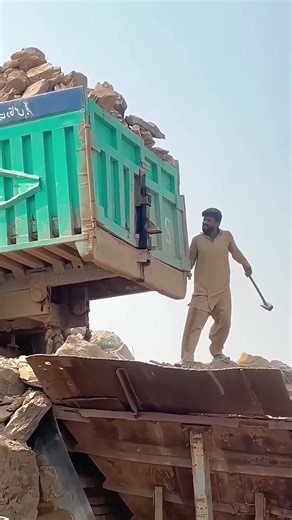 Heavy Stone Truck Unloading Made Simple | Efficient Construction Workflow