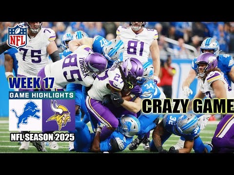Detroit Lions Vs. Minnesota Vikings Week 17 - Full 1st Qtr Highlights | NFL Season 2025