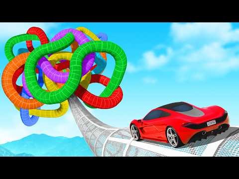 Crazy Tangled Giant Pipe Race in GTA 5!