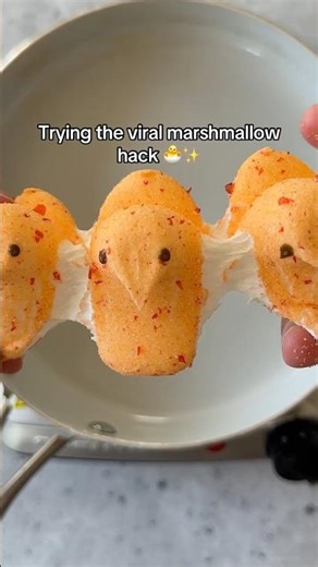 Trying the viral melted marshmallow hack 🐣✨