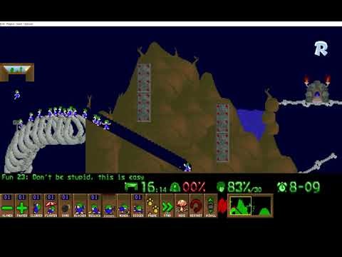 SuperLemminiToo Copycat Lemmings (Fun 23) - Don't be stupid, this is easy (timed bombers)