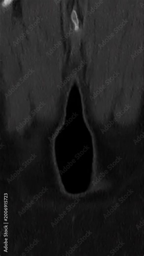 Coronal Computed Tomography scan lumbar spine spondylolisthesis Medical imaging showing vertebral column alignment and isthmic defect for orthopedic diagnosis and spinal surgery educational healthcare