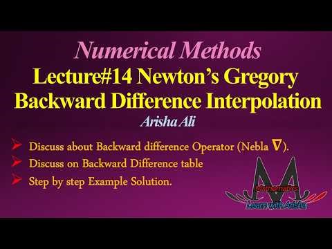Newton Backward Interpolation | Backward Difference Formula, Table & Examples