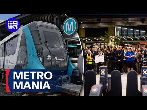 Sydney’s Southwest Metro line finally opens to massive crowds | 9 News Australia