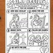Saint Cecilia Coloring Page for Kids, Patron Saint of Music Worksheet, Catholic Feast Day Lesson, CCD Sunday School and Homeschool Printable