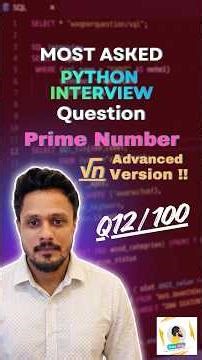 Optimized Prime Number Code in Python 🚀 (Q12/100) #dataanalytics