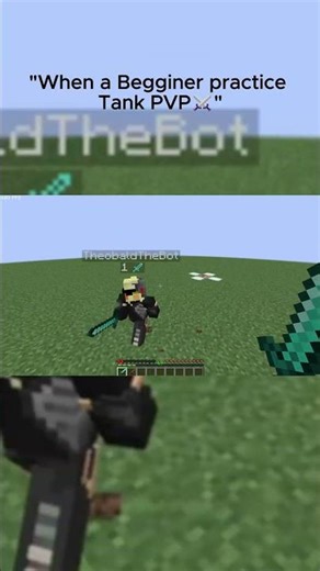 "When a begginer practice Tank PVP | MINECRAFT SAD DAYS