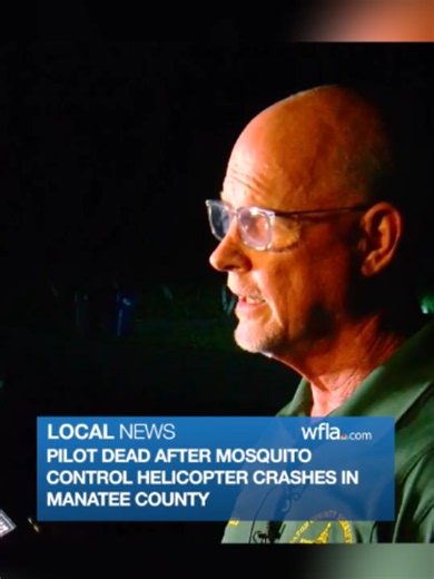 HELICOPTER CRASH | A pilot has died after a helicopter with mosquito control made contact with a private radio tower and crashed. #News #localnews #Florida #crash #Helicoptercrash