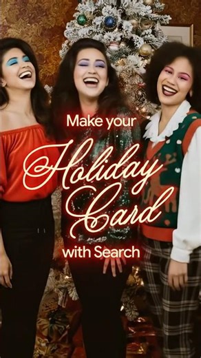 Send out an ’80s holiday card with Search 🎄