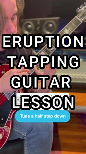 Learn the guitar tapping part to eruption by van halen with this slowed down guitar lesson tutorial #guitar #guitarist #guitarplayer #guitarlessons #guitartok