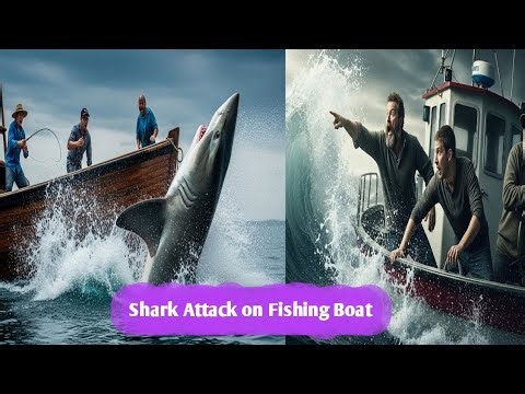 Shark Attack on Fishing Boat | Real Ocean Horror