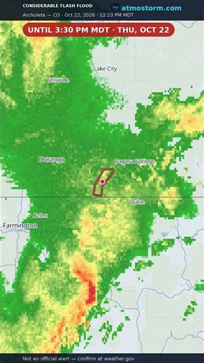 ⛔ EXPIRED — Considerable Flash Flood Warning — Archuleta, Colorado