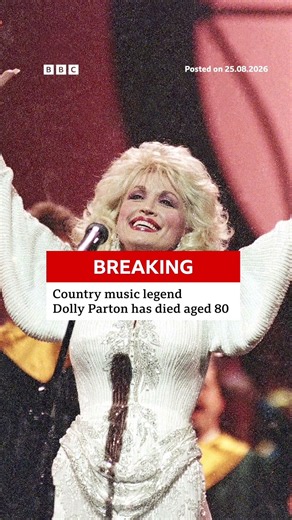 Country music legend Dolly Parton has died aged 80. #DollyParton #BBCNews