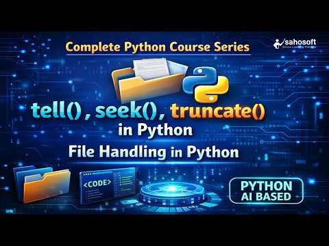 tell, seek and truncate in Python | file handling in Python | file input output in python