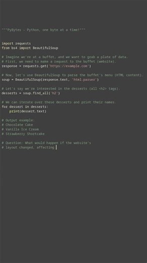web scraping basics #python #showcase