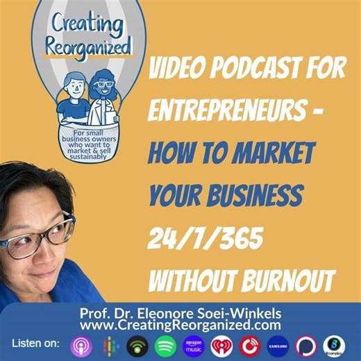 Video podcast for entrepreneurs: How to market your business 24/7/365 without burnout, CreatingRe...