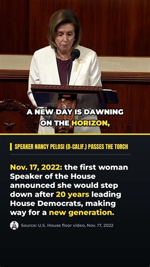 Pelosi's farewell to leadership: "A new day is dawning"