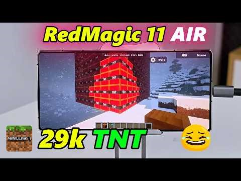 Tra tấn Cực Hạn Redmagic 11 AIR bằng Minecraft JAVA, Cài Shader siêu nặng PACK Siêu chân thật, TNT..