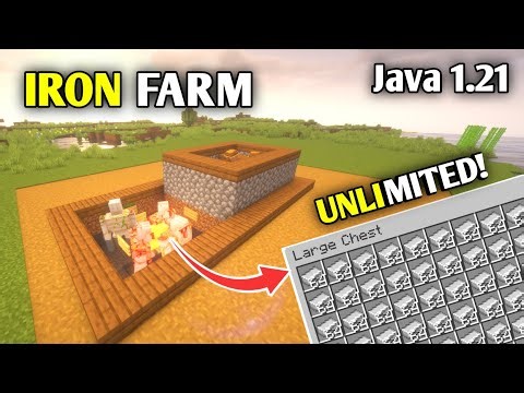 BEST Iron Farm in Minecraft 1.21 Java – Unlimited Iron!