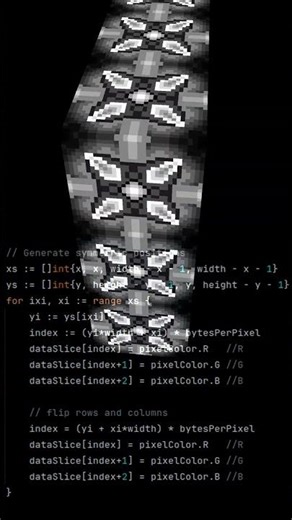 Code: How I Built Real-Time Symmetric Texture Maker #retrogaming #gamedev #maths #math