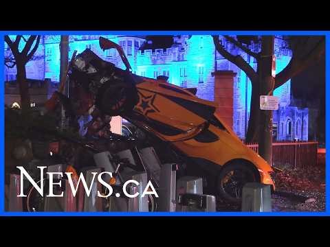 Driver of McLaren arrested after crashing near Toronto's historic Casa Loma