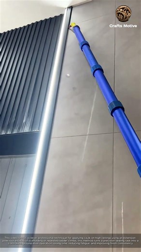 Genius Hack: Applying Caulk to High Ceilings With an Extension Pole Tool Pro Construction Tips