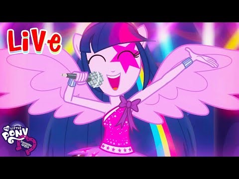 🔴 Equestria Girls LIVE 🔮 BEST SONGS 🌈 Under our Spell, Cafeteria Song + more songs! 🎶💜 MLP EG