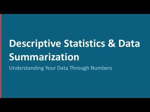 Descriptive Statistics Explained | Data Fundamentals