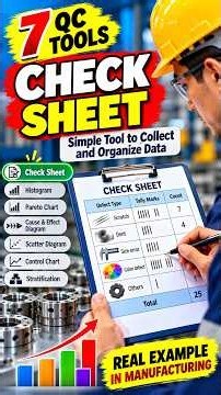 Check Sheet Explained ✅ | 7 QC Tools with Real Manufacturing Example | Quality Control #Shorts
