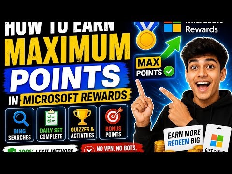 How I Earn MAX Microsoft Rewards Points! 😱🔥 | Bing Rewards 2026