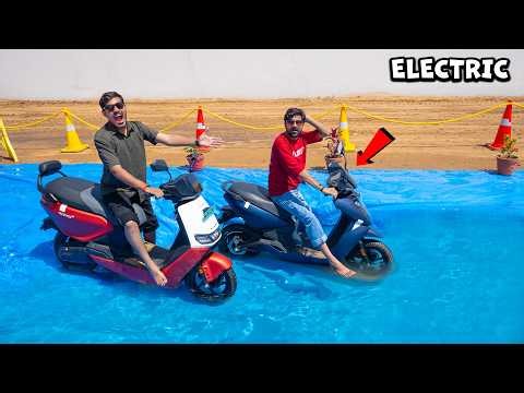 Riding Electric Scooter In Swimming Pool😱| क्या इलेक्ट्रिक स्कूटर पानी में चल पाएगा?
