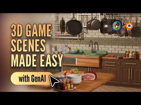 Build your Dream Kitchen Simulator FAST with Meshy + Blender