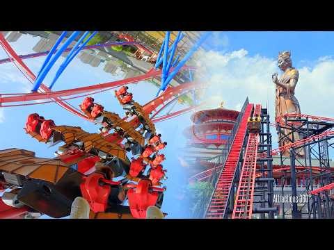 Heaven's Wing Coaster & Spinning Coaster Ride POV at HB World Theme Park