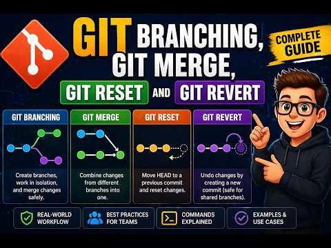 Git Branching, Merge, Reset & Revert Explained | Complete Practical Guide