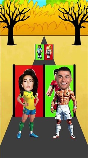 Roblox vs Minecraft 🔥🎮 Ronaldo and Messi vs Georgina and Lehmann