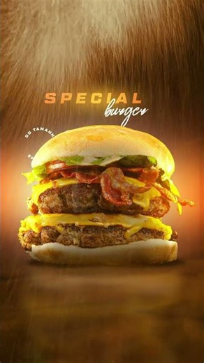 special burger motion graphics ad in #aftereffects #canva