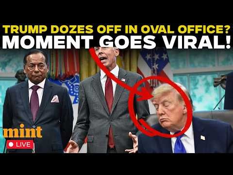 LIVE | Trump Allegedly Dozes Off During Oval Office Press Conference After Calling Biden 'Sleepy'