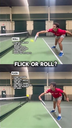 Tip Tuesday! Flick or roll? #pickleballtips #pickleball
