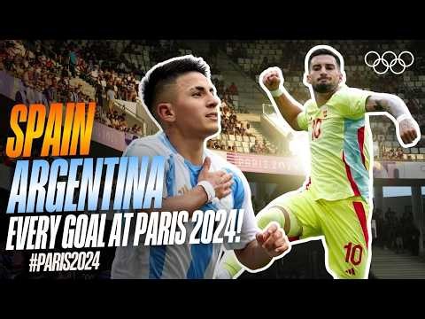 EVERY 🇪🇸 Spain and Argentina 🇦🇷 Goal from #Paris2024