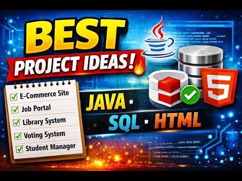 Top 5 Final Year Project Ideas 2026 | Java + SQL + HTML | Easy & Trending